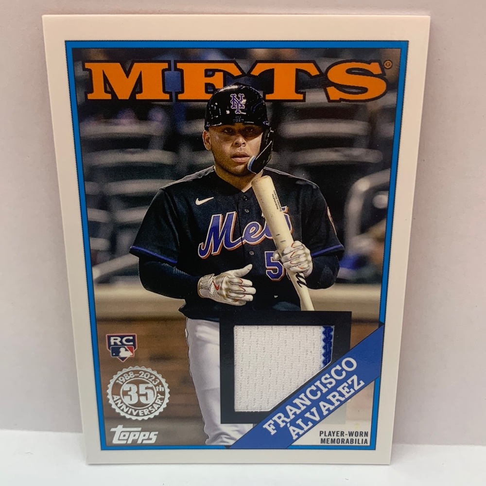 2023 Topps 1988 Version Francisco Alvarez Mets Jersey Relic #88R-FA (MISC8)